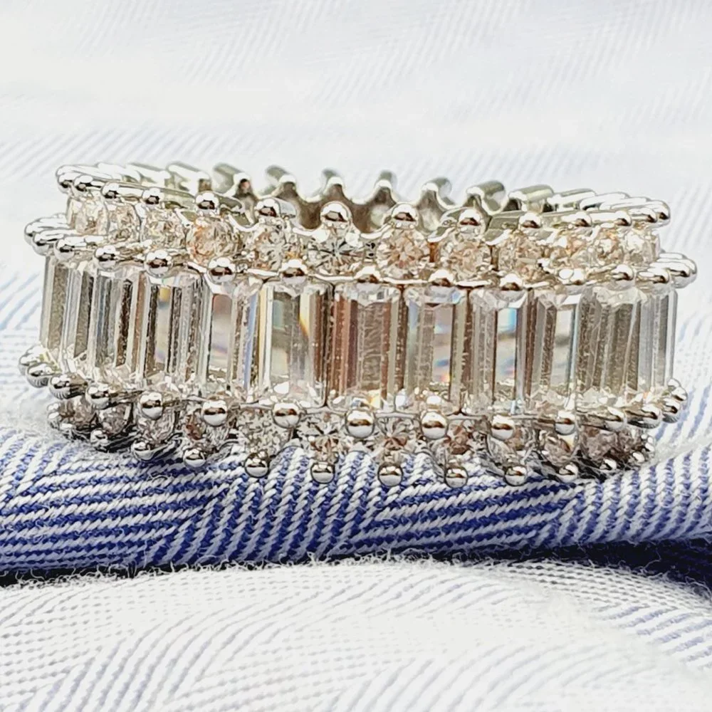 🔥 Fashion Dainty Gems Zircon Beautiful Eternity Rings for Women, EVGG1369
